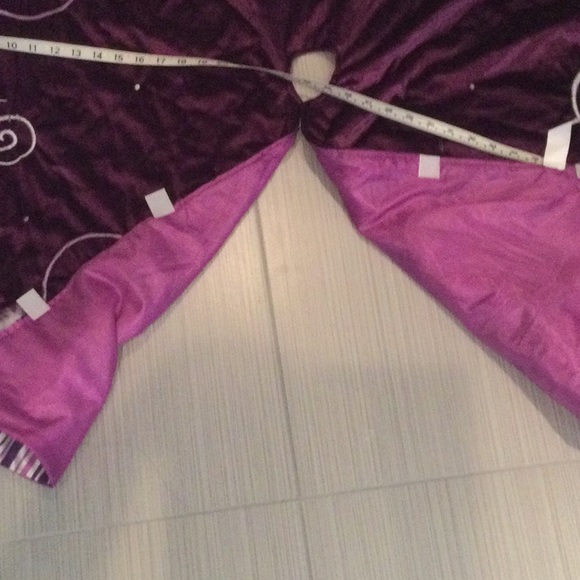 Purple Peppermint Christmas Tree Skirt - Picture 3 of 11